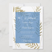 Elegante tijdloze zachte gouden bloemenaccenten kaart (Voorkant)