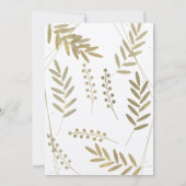 Elegante tijdloze zachte gouden bloemenaccenten kaart (Achterkant)