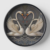 Elegante tijdwaarnemer: zwaan wandklok (Voorkant)