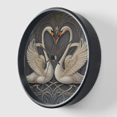 Elegante tijdwaarnemer: zwaan wandklok (Hoek)