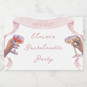 Elegante Toast - Aangepaste Bachelorette Mini Cham Sparkling Wijnetiket (Enkel label)