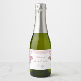 Elegante Toast - Aangepaste Bachelorette Mini Cham Sparkling Wijnetiket
