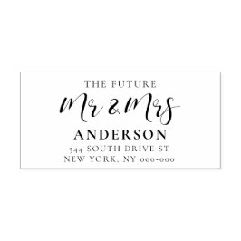 Elegante toekomst Mr & Mrs retouradres Zelfinktende Stempel