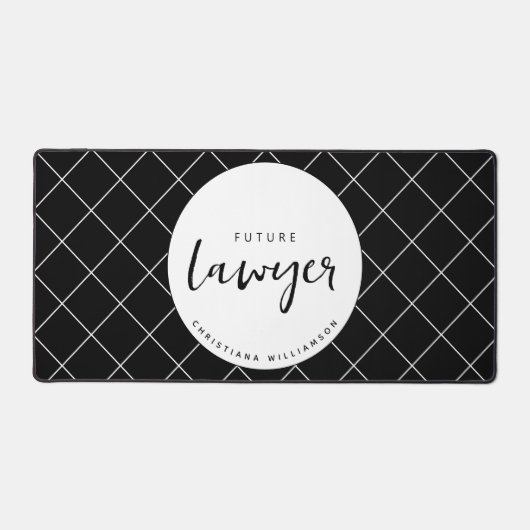 Elegante toekomstige advocaat check patroon gepers bureaumat (Voorkant)