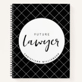 Elegante toekomstige advocaat check patroon gepers notitieboek (Voorkant)