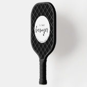 Elegante toekomstige advocaat check patroon gepers pickleball paddle (Links)