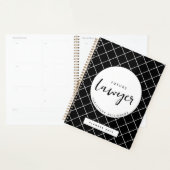 Elegante toekomstige advocaat check patroon gepers planner (Display)