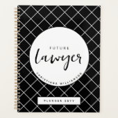 Elegante toekomstige advocaat check patroon gepers planner (Voorkant)