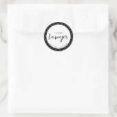 Elegante toekomstige advocaat check patroon gepers ronde sticker (Tas)