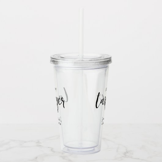 Elegante toekomstige advocaat gepersonaliseerd acryl drinkbeker (Rechts)