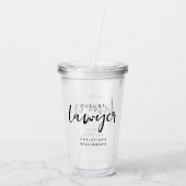 Elegante toekomstige advocaat gepersonaliseerd acryl drinkbeker (Achterkant)