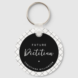 Elegante toekomstige diëtist gepersonaliseerd sleutelhanger