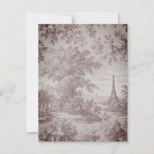 Elegante Toile de Jouy Franse Country Scene Briefkaart