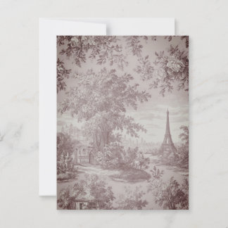 Elegante Toile de Jouy Franse Country Scene Briefkaart