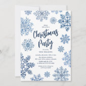 Elegante Toile Sneeuwvlok Kerstfeest Kaart (Voorkant)