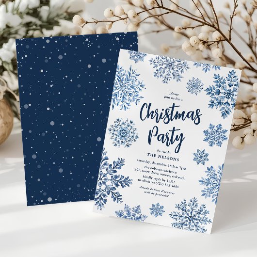 Elegante Toile Sneeuwvlok Kerstfeest Kaart