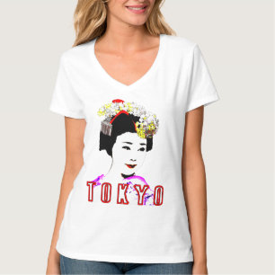 Elegante Tokyo geisha meisje in traditionele jurk