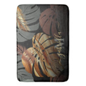 Elegante topicale bladeren badmat (Voorkant Verticaal)