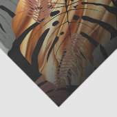 Elegante topicale bladeren tissuepapier (Detail)