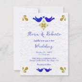 Elegante Tortelduifjes Mexicaanse bruiloft Kaart (Voorkant)