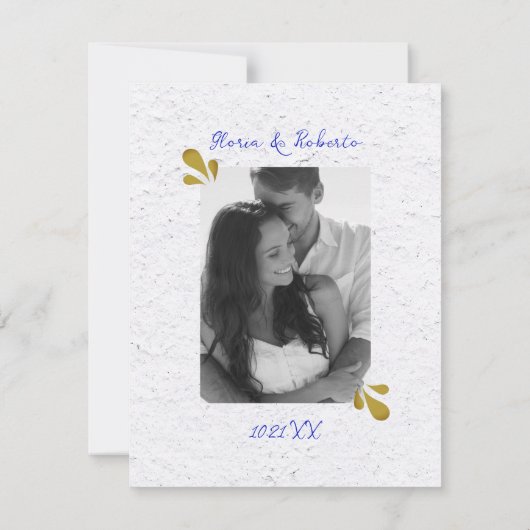 Elegante Tortelduifjes Mexicaanse bruiloft Kaart (Achterkant)