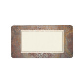 Elegante Toscaanse Damask Etiket (Voorkant)