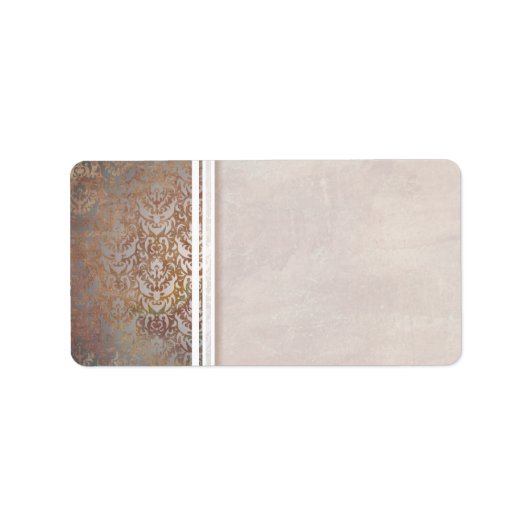 Elegante Toscaanse Damast Italiaans Hedendaags Etiket (Voorkant)