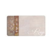 Elegante Toscaanse Damast Italiaanse RSVP Etiket (Voorkant)