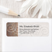 Elegante Toscaanse Damast Swirls Etiket (Insitu)