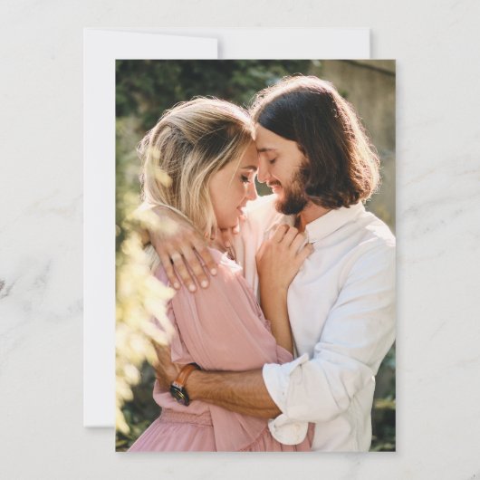 Elegante Toscaanse zonsondergang Blooms Foto Save The Date (Achterkant)