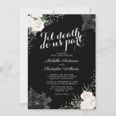 Elegante 'Tot de Dood Ons Scheidt' Bruiloft Kaart (Voorkant)