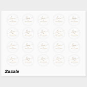 Elegante Touch BEWERKBARE KLEUR Bruiloft Stickers (Vel)