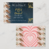 Elegante touch bruiloft informatiekaartje (Voorkant / Achterkant)