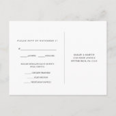 Elegante Tradities Bloemstuk RSVP met maaltijdkeuz Uitnodiging Briefkaart (Achterkant)