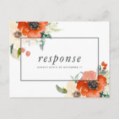 Elegante Tradities Bloemstuk RSVP met maaltijdkeuz Uitnodiging Briefkaart (Voorkant)