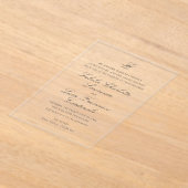 Elegante traditionele bruiloft acryl uitnodigingen (Laagn)