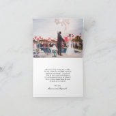Elegante Traditionele Bruiloft Bedankkaart (Binnen)