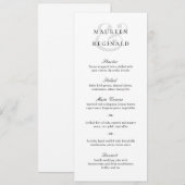 Elegante Traditionele Bruiloft Menu (Voorkant / Achterkant)