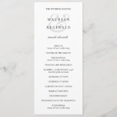 Elegante Traditionele Bruiloft Programmakaart (Voorkant)
