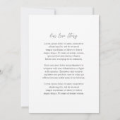 Elegante traditionele bruiloft save the date (Achterkant)