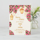 Elegante traditionele bruiloft uitnodiging (Staand voorkant)