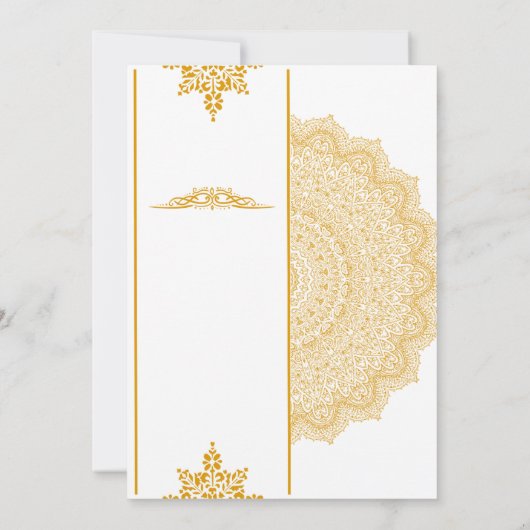 Elegante traditionele bruiloft uitnodiging (Achterkant)