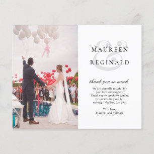 Elegante traditionele budget bruiloft bedankt
