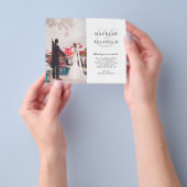 Elegante traditionele budget bruiloft bedankt flyer (Hand)