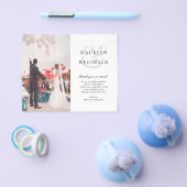 Elegante traditionele budget bruiloft bedankt flyer (Enkel)