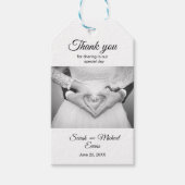 Elegante traditionele foto bruiloft gunst Labels Cadeaulabel (Voorkant)