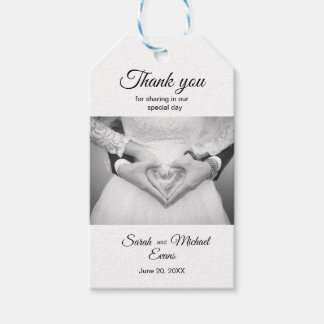Elegante traditionele foto bruiloft gunst Labels Cadeaulabel
