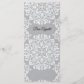 Elegante traditionele foto bruiloft menu (Achterkant)