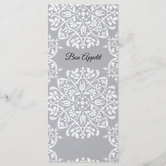 Elegante traditionele foto bruiloft menu (Achterkant)