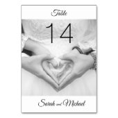 Elegante Traditionele Foto Bruiloft Tafel Kaart (Achterkant)